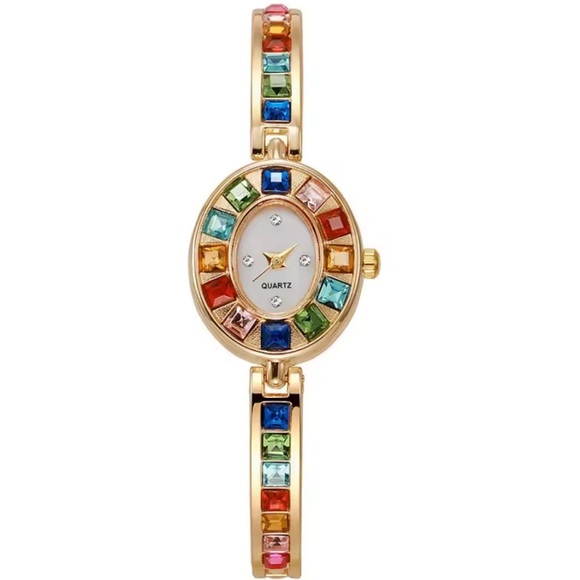 Vintage Gold Multicolor Quartz Watch - Picture 9 of 12